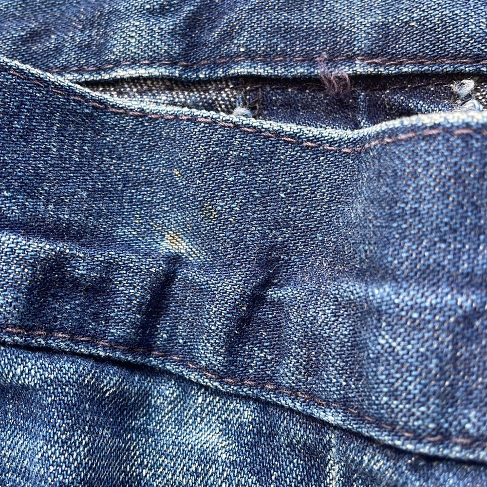 Vintage 50s LEVI’S Western Wear Big E sanforized side zip jeans pearl snap - Picture 10 of 10